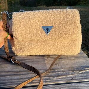 GUESS Tan Textured Crossbody Bag